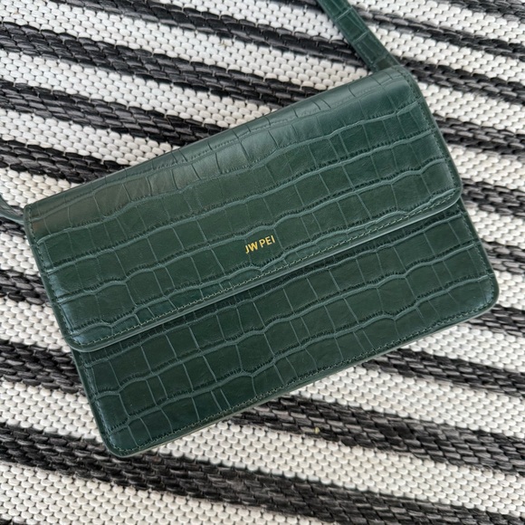 JW PEI Julia Chain Strap Detail Croc Embossed Purse - Picture 5 of 9